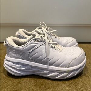 Hoka One White Bondi 5 Sneakers